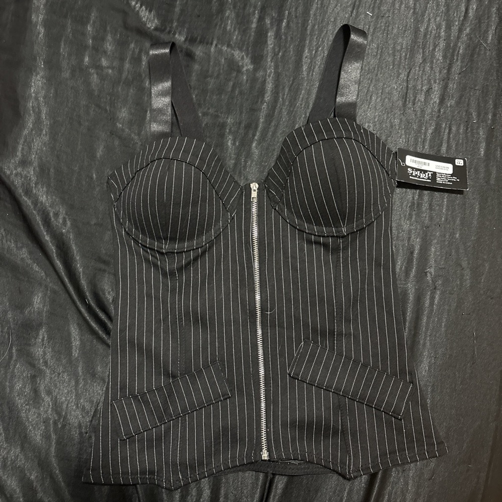 Spirit Halloween Black Corset Top